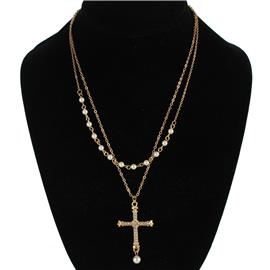 Cross with Pearl Necklace