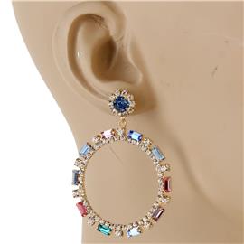 Rhinestone Hoop Earring