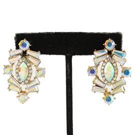 Crystal Oval Clip-On Earring