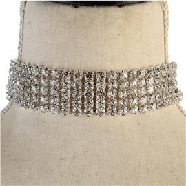 Crystal 5 Row Choker