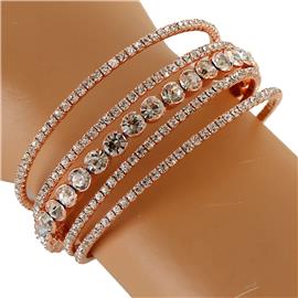 Rhinestones Five Layereds Bangle