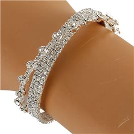 Rhinestones Swirl Bangle