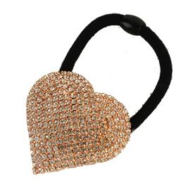 Rhinestones Heart Ponytail