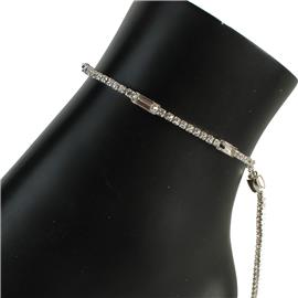 Rhinestone Slider Anklet