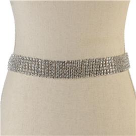 Rhinestones 6 Lines Belt