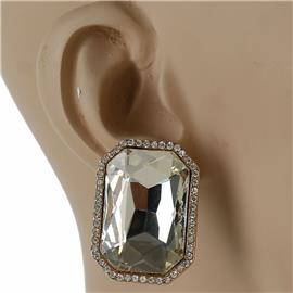 Crystal Rectangle Earring