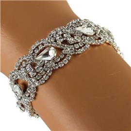 Rhinestone Teardrop Bracelet