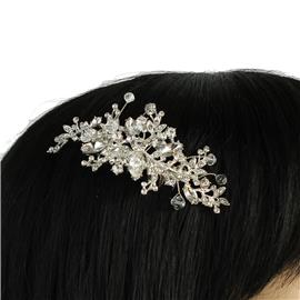 Rhinestone Flower Hair Comb