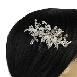 Rhinestone Flower Hair Comb