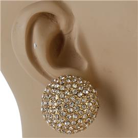 Rhinestone Round Earring