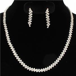 Rhinestones Necklace Set