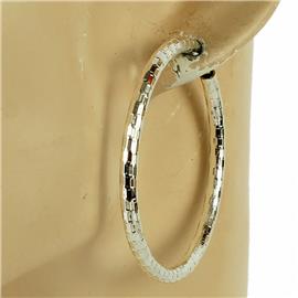 45mm Metal Hammered Clip-On Hoop Earring