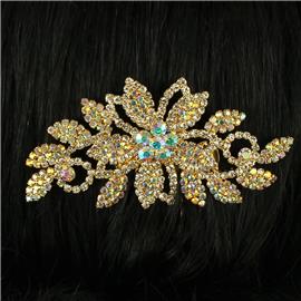 Rhinestones Flower Hair Comb