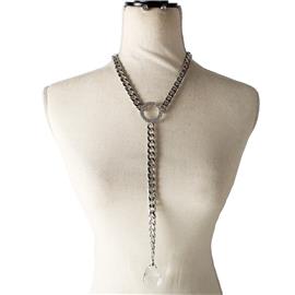 Long Chain Drop Necklace Set