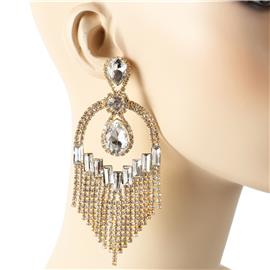 Stones Chandelier Tear Earring