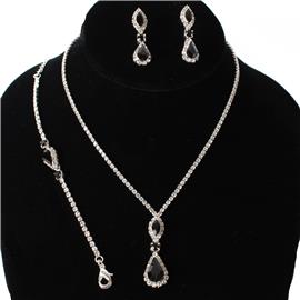 JR Rhinestones 3 Pcs Necklace Set