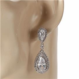 Cubic Zirconia Tear Earring