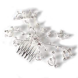 Cubic Zirconia Swirl Hair Comb