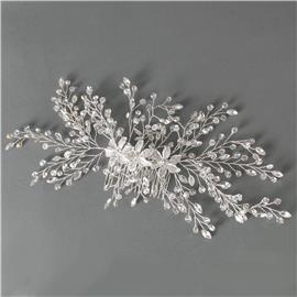 Crystal Flower Hair Comb