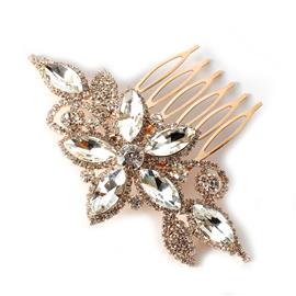 Rhinestones Flower Hair Comb