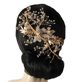 Crystal Beads Wired Hair Pin