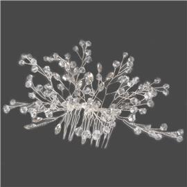 Crystal Beads Flower Hair Comb