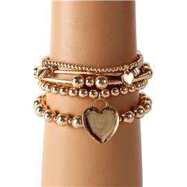 Multilayereds Charms Heart Bracelet