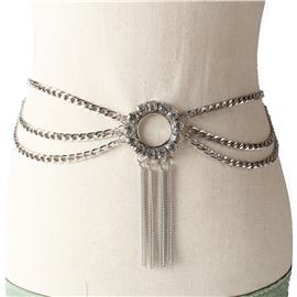 Metal Crystal Belt