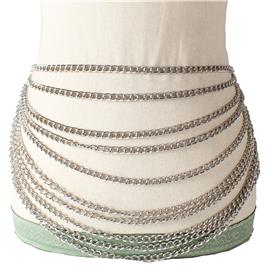 Metal 10 Layereds Chain Belt