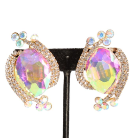 Crystal Clip On Earring