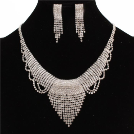 Rhinestone Necklace Set