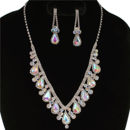 Rhinestone Necklace Set