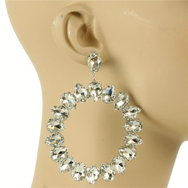 Crystal Round Chandelier Earring