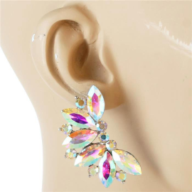 Crystal Leaves Earring