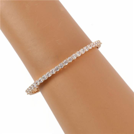 Stainless Steel Cubic Zirconia Bangle