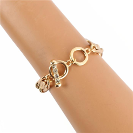 Metal Link Toggle Bracelet