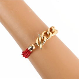 Metal Link Toggle Bracelet