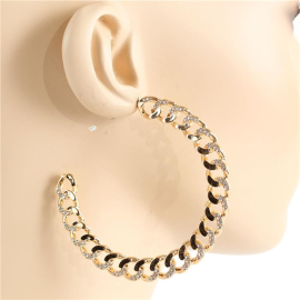 2.80 Inch Metal Hoop Earring