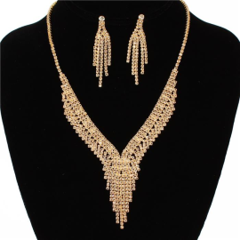 Rhinestone Necklace Set