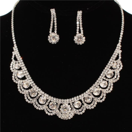 Rhinestone Necklace Set