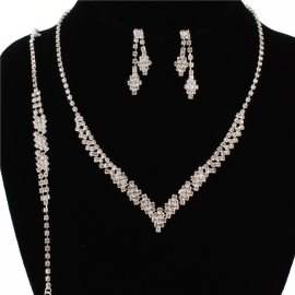 Rhinestone 3PCS Necklace Set