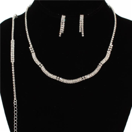 JR Rhinestone 3PCS Necklace Set