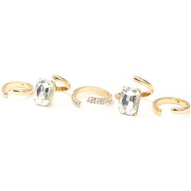 Stones Rectangle Midi-Rings