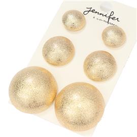 Round Metal Three Pairs Earring