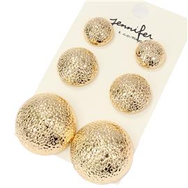 Half Sphere Three Pairs Earring