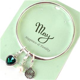 May Charm Bangle Bracelet