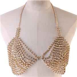 Rhinestones Chunky Bra Body Chain