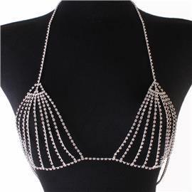 Rhinestones Layereds Bra Body Chain