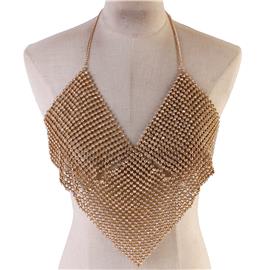 Crystal Mesh Top Bra Chain