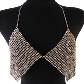 Crystal Mesh Bra Chain